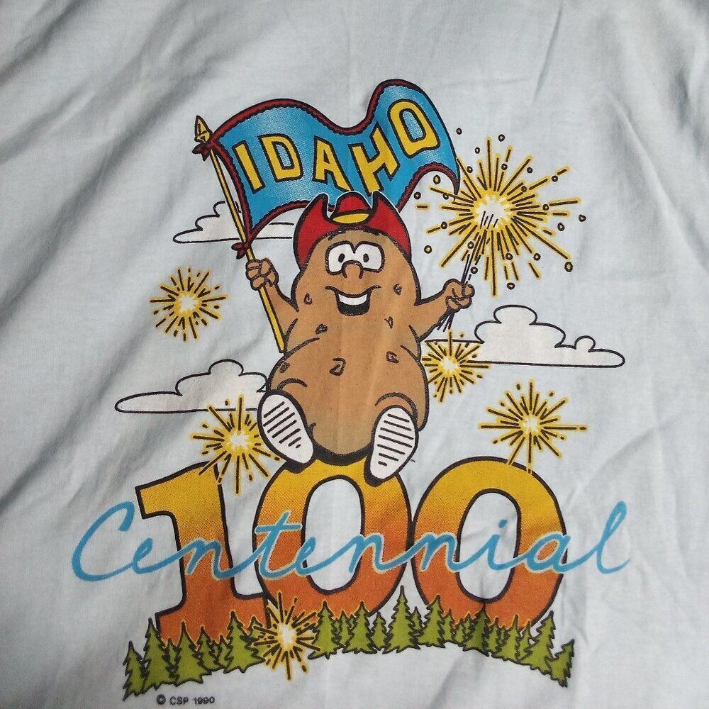 Deadstock Vintage Idaho Spud Potato Centennial T-Shirt
